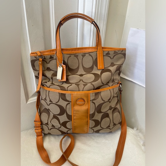 Coach Brown Signature Tote Bag - Picture 13 of 16